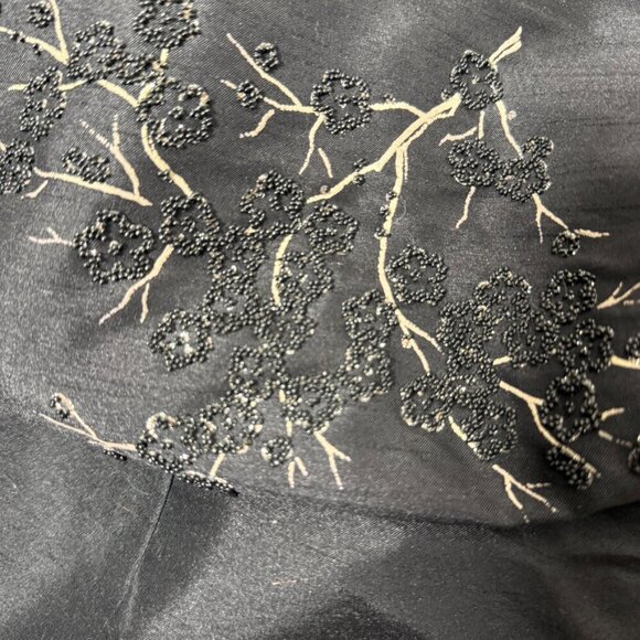 Sleeveless Black I.N Studio Dress Size 6-Branch & Flower Embellishments - Picture 2 of 7